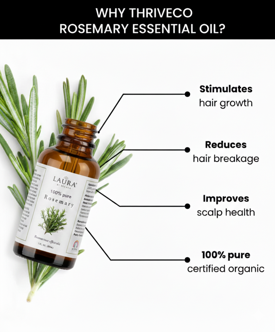 Rosemary Essential Oil for Hair Growth & Scalp Strength – 100% Pure | 30ml - Image 4